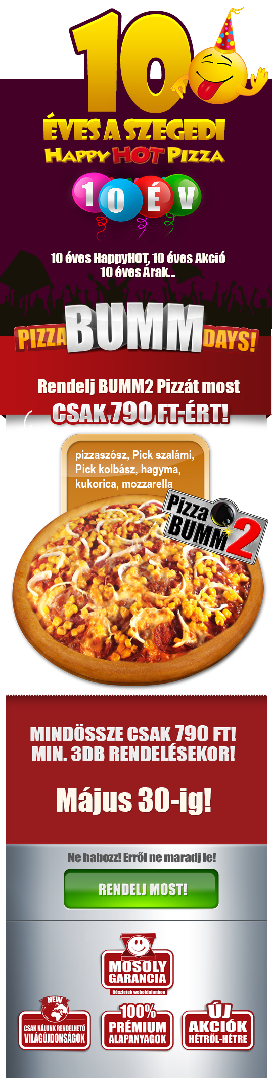 3 Pizzát 2 áráért Szeged